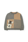 BOBOLI MAGLIONE GRIGIO CON CONIGLIETTO 712077
