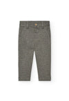 BOBOLI PANTALONE A QUADRI IN MAGLIA GRIGIO SCURO 712099
