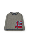 BOBOLI MAGLIONE GRIGIO CON AUTOBUS 712213