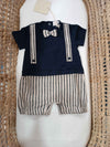 NANAN PAGLIACCETTO BLUE E BEIGE CON PAPILLON