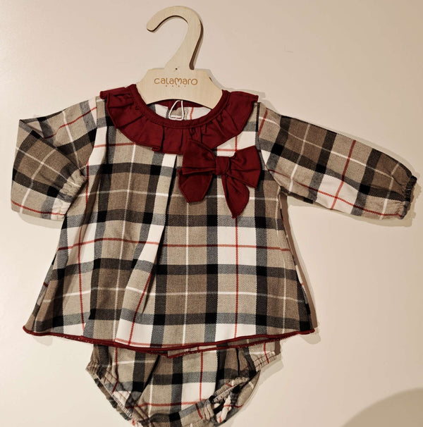 CALAMARO ABITO TARTAN BEIGE +CULOTTE