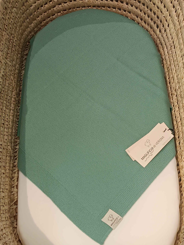 MAGLIFICIO DI VERONA COPERTA LANA BASIC VERDE MENTA