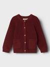 LIL ATELIER CARDIGAN RUGGINE CON TASCHINE