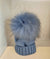CAPPELLO LANA AVIO POM POM VOLPE AVIO PUNTE NERE
