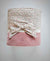 BABYGI COPERTA CINIGLIA ROSA ANTICO CON FASCIA FIORELLINI