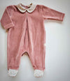 BABYGI TUTINA CINIGLIA ROSA ANTICO CON COLLETTO FIORELLINI