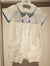 LE BEBè LBB5406 PAGLIACCETTO PUNTO SMOCK BIANCO E AZZURRO