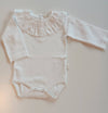 BABYGI BODY CON COLLETTO PUNTO SMOCK BIANCO/ROSA