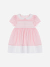 PATACHOU ABITO MEZZA MANICA PUNTO SMOCK ROSA