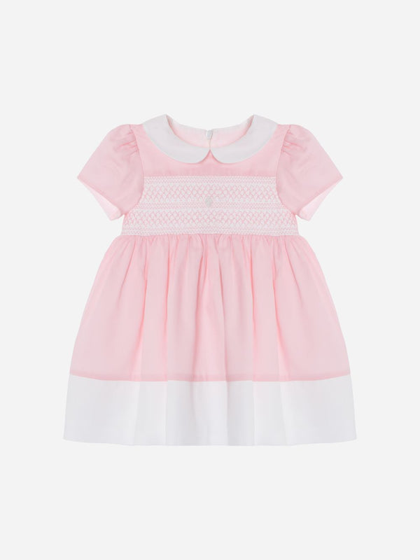 PATACHOU ABITO MEZZA MANICA PUNTO SMOCK ROSA