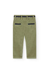 BOBOLI PANTALONE VELLUTO VERDE 712336