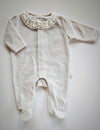 BABYGI TUTINA CINIGLIA BEIGE CON COLLO PIZZO