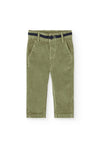 BOBOLI PANTALONE VELLUTO VERDE 712336