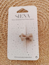 SIENA CLIP CON FIOCCO GROS GRAIN TORTORA
