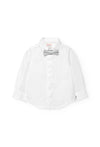 BOBOLI CAMICIA BIANCA CON PAPILLON GRIGIO 712022