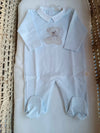 BABYGI TUTINA JERSEY DI COTONE ORSETTO AZZURRA