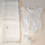 MARLù EK61 SET NASCITA PAGLIACCETTO PIQUET 0-3MESI +COPERTA E SCARPINA FILO BIANCO/NOCE/CIELO
