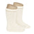 CONDOR CALZINO ALTO IN COTONE PERLE PANNA