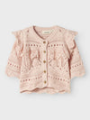 LIL ATELIER CARDIGAN TRAFORATO ROSA