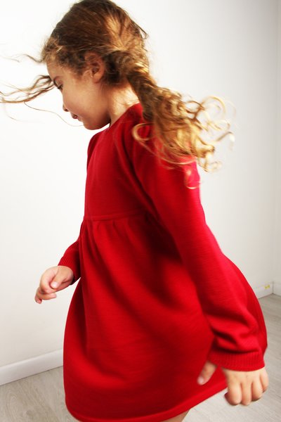 MAGLIFICIO DI VERONA ABITO IN PURA LANA VERGINE ROSSO 15220