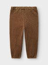 LIL ATELIER PANTALONE VELLUTO A COSTE SEPIA TINT