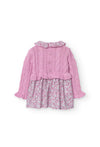 BOBOLI VESTITO BIMBA ROSA A FIORI