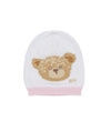 LE BEBè LBG6313 CAPPELLO FILO ORSETTO BIANCO/ROSA