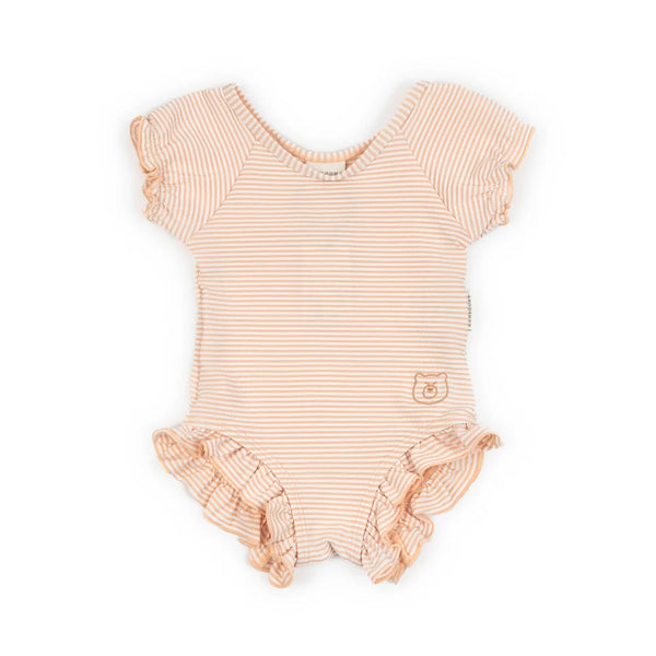 BAMBOOM Costume da bagno con spalle coperte - PINK STRIPES BEAR 435