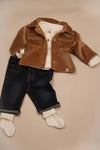 BAMBOOM Camicia Over Curderoy - TAN CAMEL 349