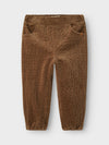 LIL ATELIER PANTALONE VELLUTO A COSTE SEPIA TINT