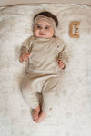 BAMBOOM MAGLIA CON APERTURA INCROCIATA SAND